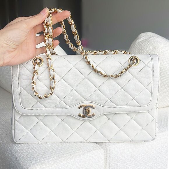 Authentic CHANEL CC 24K Paris Limited Double Flap Bag Lambskin Matelasse Chain - Picture 9 of 16